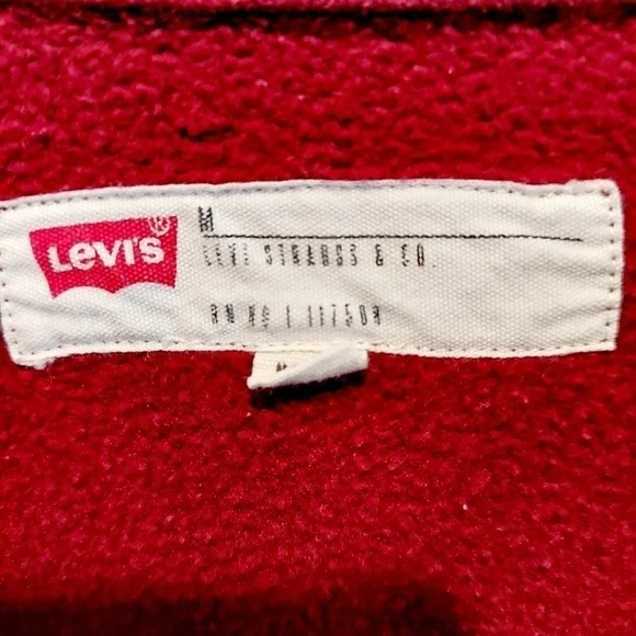 Levi’s Colorblock Sweatshirt Retro Red/Navy Medium - Picture 5 of 10